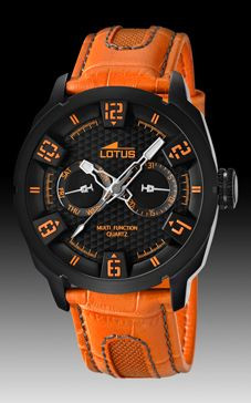 Horlogeband Lotus 15788-2 Leder Oranje 23mm